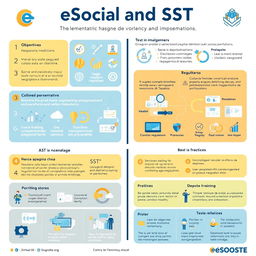 A detailed infographic on eSocial and SST implementation and management