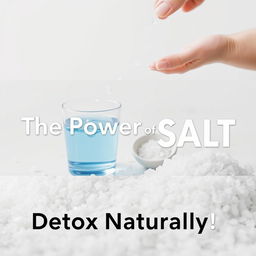 A dynamic and eye-catching YouTube thumbnail featuring a close-up of coarse sea salt crystals, glistening with subtle sparkles to convey their cleansing power