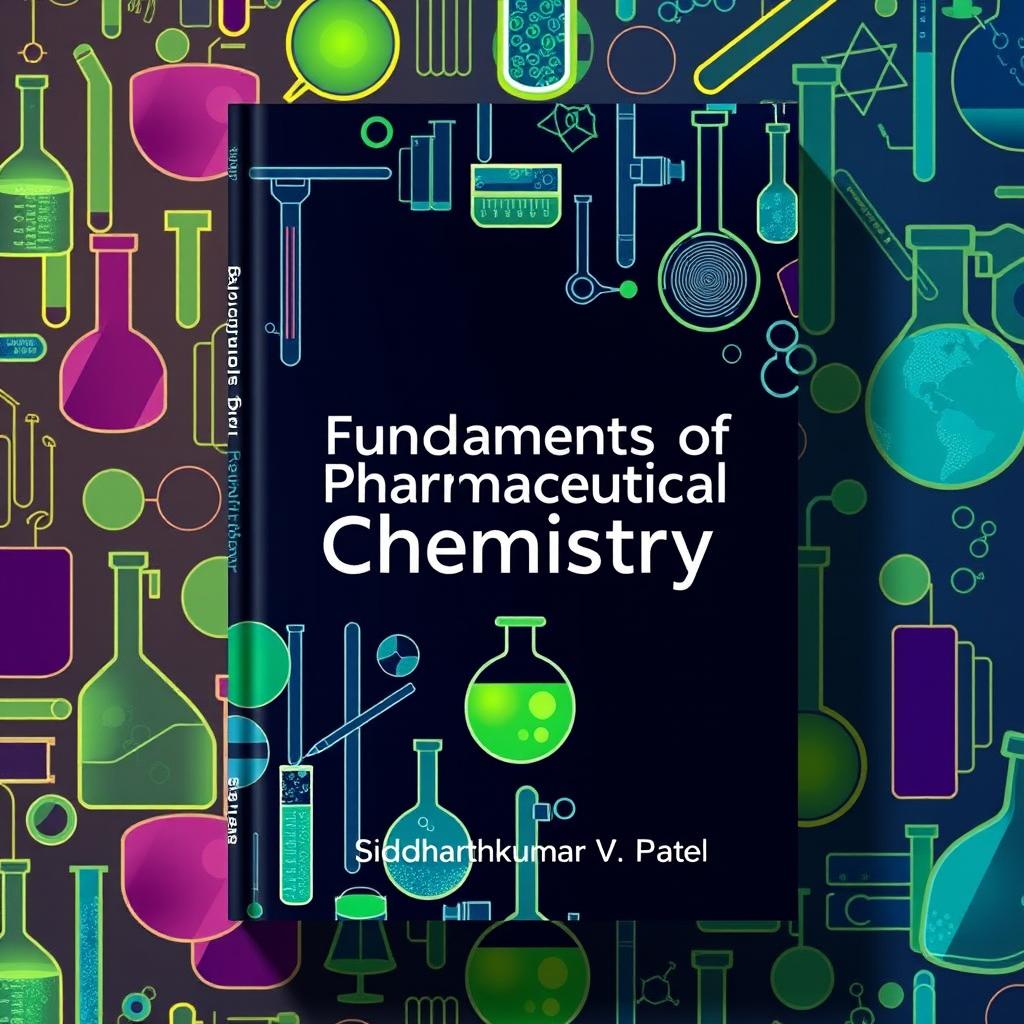 A book cover design for 'Fundamentals of Pharmaceutical Chemistry' by Siddharthkumar V