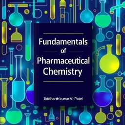 A book cover design for 'Fundamentals of Pharmaceutical Chemistry' by Siddharthkumar V