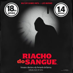 A poster for a horror and suspense movie titled "Riacho do Sangue," directed by Fernando de Barros in 1966