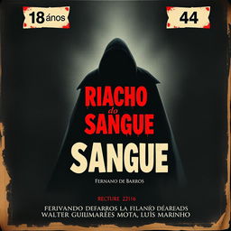 A poster for a horror and suspense movie titled "Riacho do Sangue," directed by Fernando de Barros in 1966