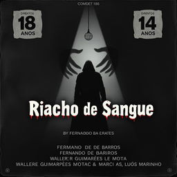 A poster for a horror and suspense movie titled "Riacho do Sangue," directed by Fernando de Barros in 1966