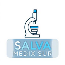 Logo design for a clinical laboratory named SALVA MEDIX SUR