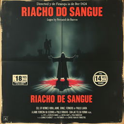 A vintage movie poster for the 1966 film "Riacho do Sangue" directed by Fernando de Barros