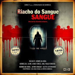 A vintage movie poster for the 1966 film "Riacho do Sangue" directed by Fernando de Barros