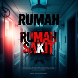 A creative movie poster design featuring the text 'Rumah Sakit'