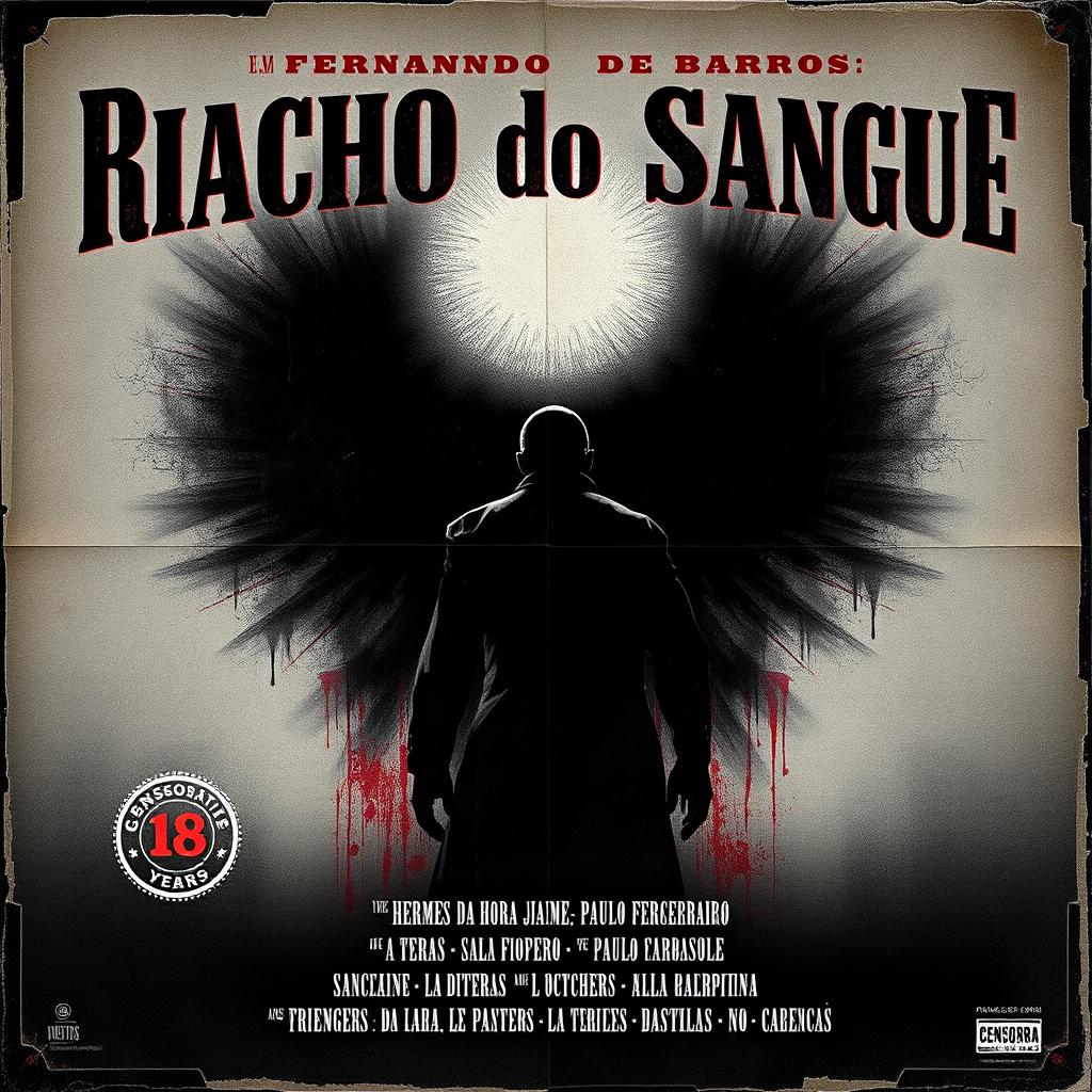 A vintage movie poster for the 1966 film "Riacho do Sangue" directed by Fernando de Barros