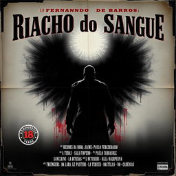 A vintage movie poster for the 1966 film "Riacho do Sangue" directed by Fernando de Barros