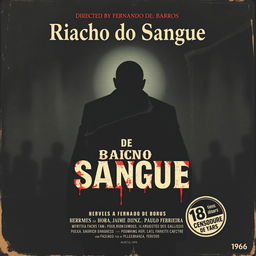 A vintage movie poster for the 1966 film "Riacho do Sangue" directed by Fernando de Barros