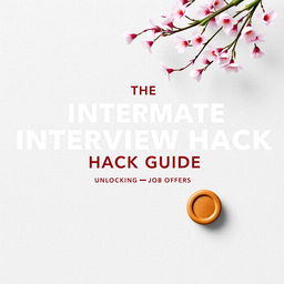 Book cover design for "The Ultimate Interview Hack Guide - Unlocking Job Offers" featuring a Japanese zen minimalist style