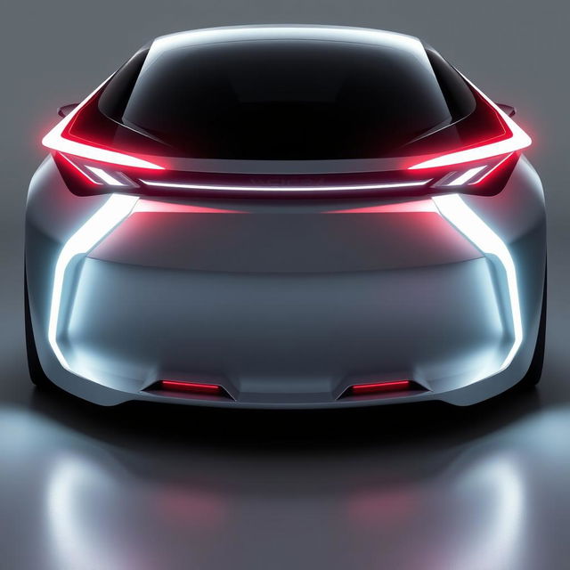 Futuristic concept car design with innovative headlights and taillights