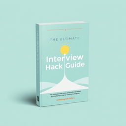 Book cover design for "The Ultimate Interview Hack Guide - Unlocking Job Offers" in a minimalistic style that evokes hope and aspiration