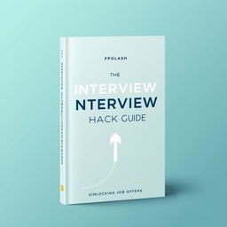 Book cover design for "The Ultimate Interview Hack Guide - Unlocking Job Offers" in a minimalistic style that evokes hope and aspiration