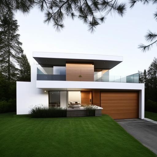 A simple, modern house design with clean lines, minimalistic features, and abundant natural light.