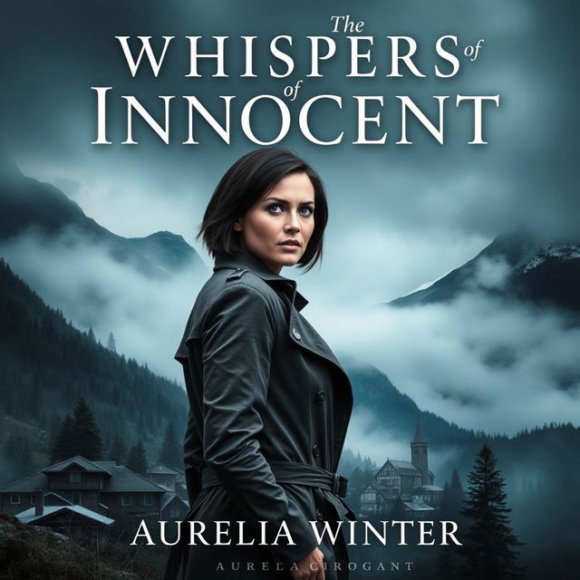 A mesmerizing book cover design for the novel titled "Whispers of the Innocent"