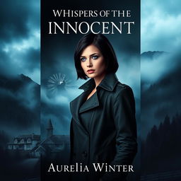 A mesmerizing book cover design for the novel titled "Whispers of the Innocent"