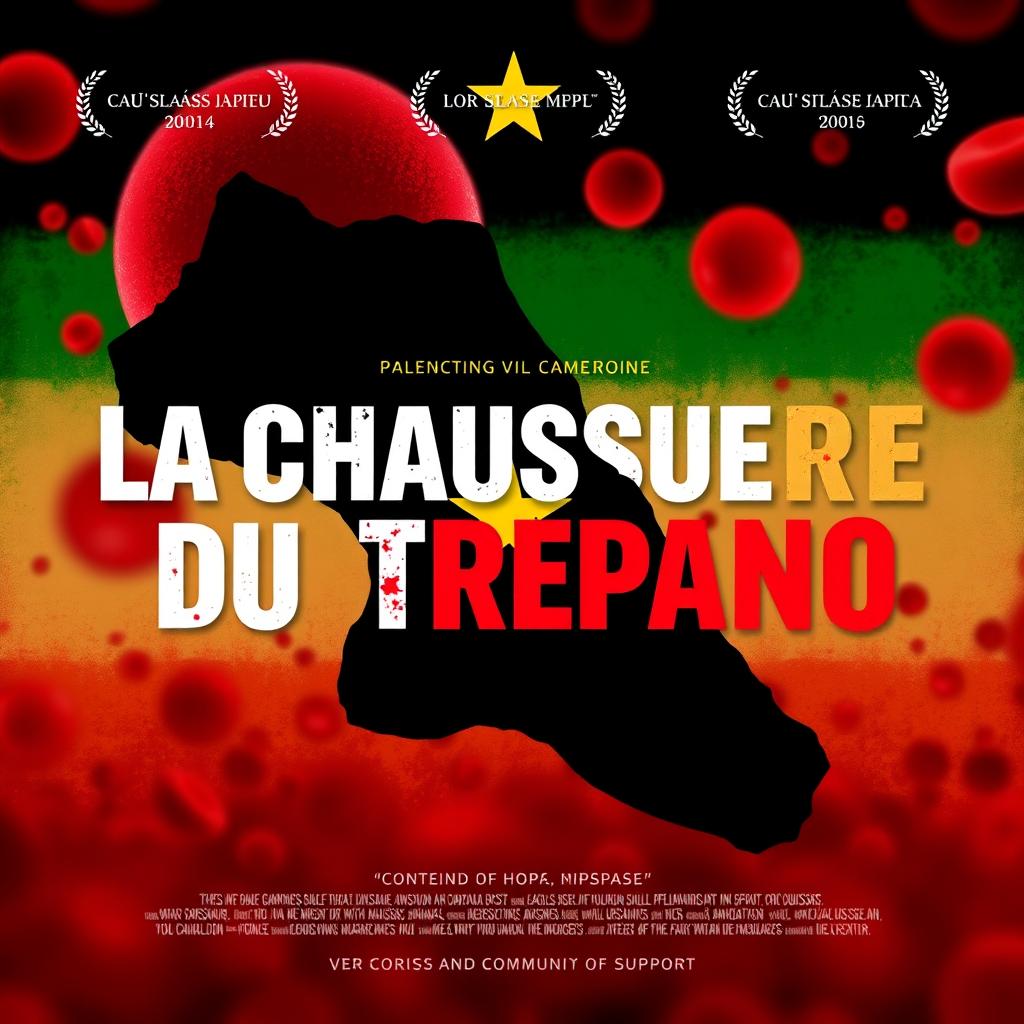 Movie poster design for the film titled "La Chaussure du Trépano"