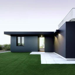 A simple, modern house design with clean lines, minimalistic features, and abundant natural light.