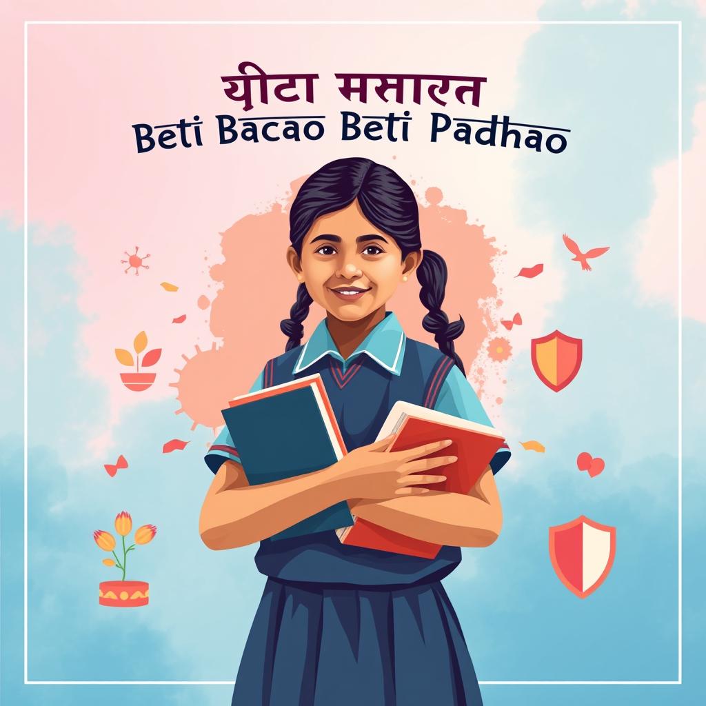 A cover page design for the campaign 'Beti Bachao Beti Padhao'