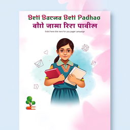 A cover page design for the campaign 'Beti Bachao Beti Padhao'