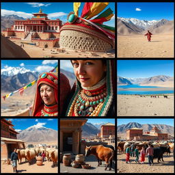 A captivating series of images showcasing the rich traditions and cultures of Ladakh