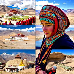 A captivating series of images showcasing the rich traditions and cultures of different places in Ladakh