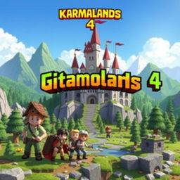 Replace the text "Karmalands 4" with "Gitanoland" in a colorful, blocky font