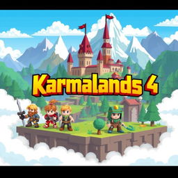 Replace the text "Karmalands 4" with "Gitanoland" in a colorful, blocky font