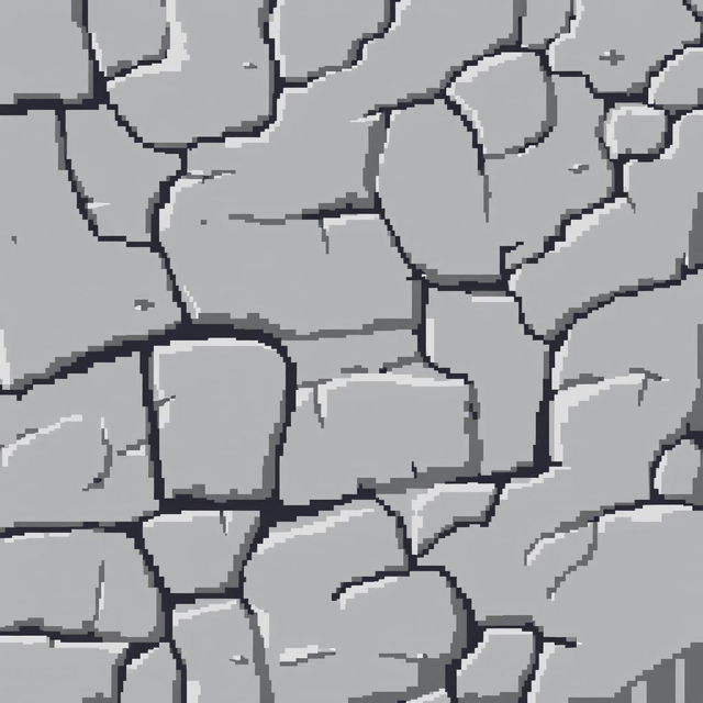 A simple grey rock texture in pixel art style, with minimal detail and flat color