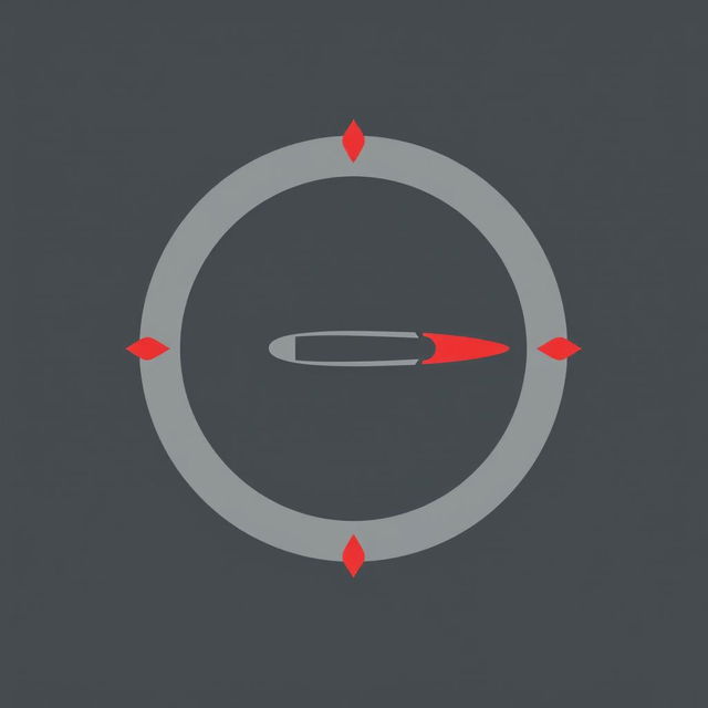 A simple yet impactful rune design representing the trajectory of a bullet