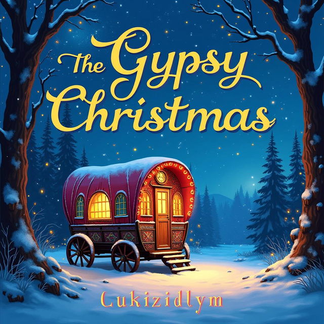 A captivating and heartwarming book cover for "The Gypsy Christmas"