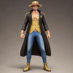 Gold D. Roger, styled in the aesthetic of One Piece Bounty Rush, standing triumphantly