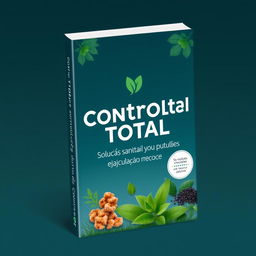 A professional and eye-catching eBook cover for "Controle Total: Soluções Naturais para Ejaculação Precoce"