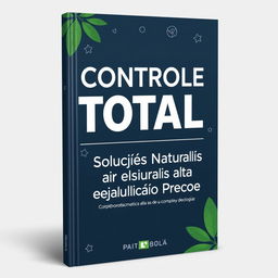 A professional and eye-catching eBook cover for "Controle Total: Soluções Naturais para Ejaculação Precoce"