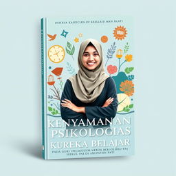 A striking book cover design featuring the theme of psychological comfort among Islamic religious education (PAI) teachers in implementing the Merdeka Belajar curriculum in elementary schools of Kabupaten Pati