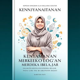 A striking book cover design featuring the theme of psychological comfort among Islamic religious education (PAI) teachers in implementing the Merdeka Belajar curriculum in elementary schools of Kabupaten Pati