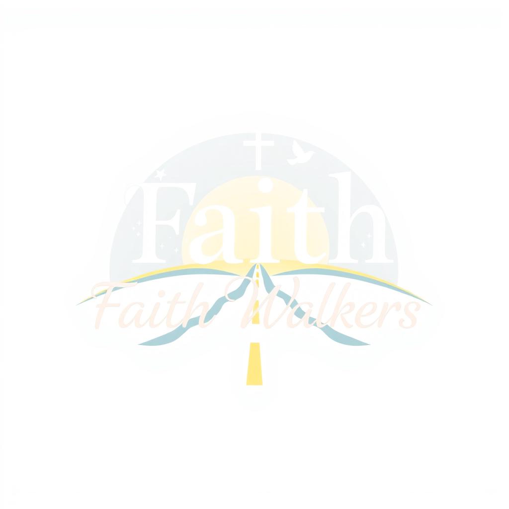 A logo design for "Faith Walkers," a church group that symbolizes faith and spiritual journey