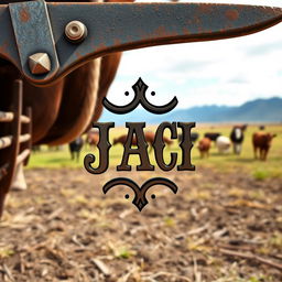 A livestock branding design featuring the initials 'JACI'