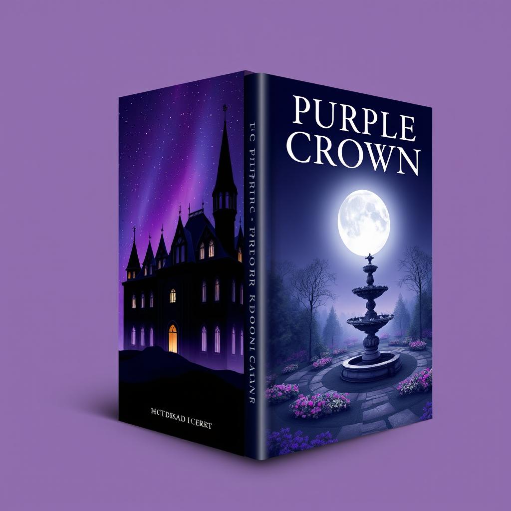 A captivating book cover design for "Purple Crown"