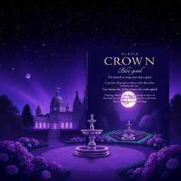 A captivating book cover design for "Purple Crown"