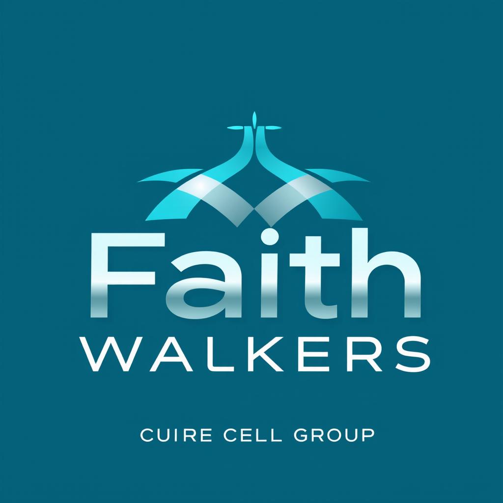 A contemporary logo for "Faith Walkers," a church cell group, designed with a modern and fresh aesthetic