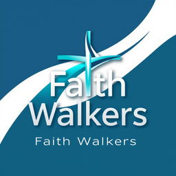 A contemporary logo for "Faith Walkers," a church cell group, designed with a modern and fresh aesthetic