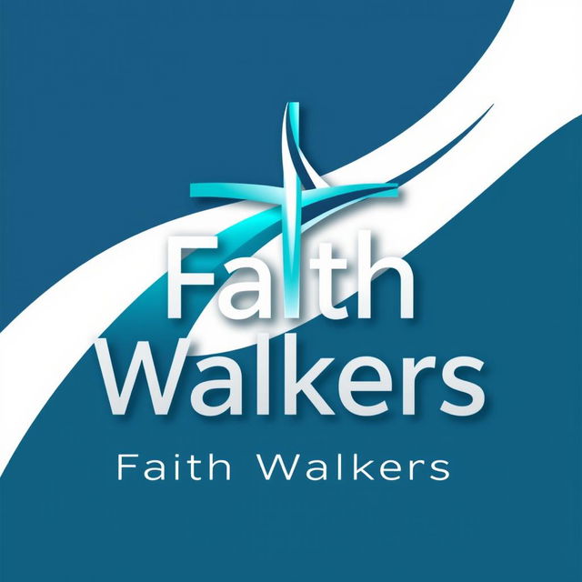 A contemporary logo for "Faith Walkers," a church cell group, designed with a modern and fresh aesthetic