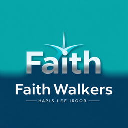 A contemporary logo for "Faith Walkers," a church cell group, designed with a modern and fresh aesthetic