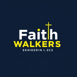 A modern and trendy logo for "Faith Walkers," designed to appeal to Generation Z