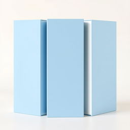 Three blank books standing upright, with a seamless design allowing for easy substitution during editing