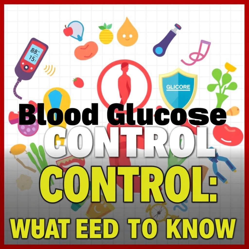 An engaging YouTube thumbnail illustrating the concept of blood glucose control