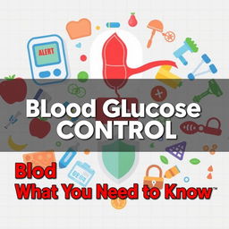 An engaging YouTube thumbnail illustrating the concept of blood glucose control