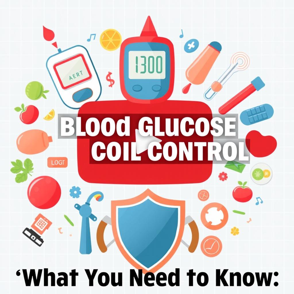 An engaging YouTube thumbnail illustrating the concept of blood glucose control